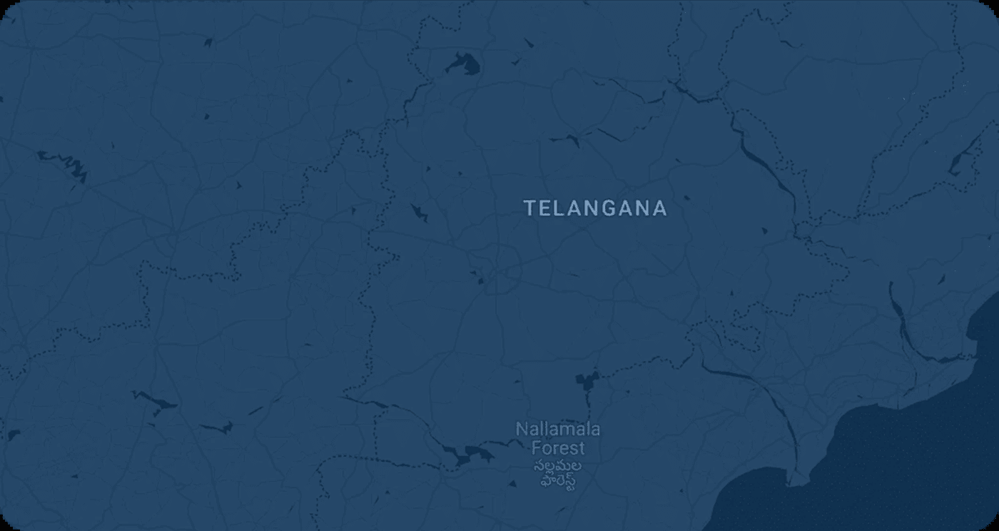 Map showing Lorven Biologics located in Hyderabad, India